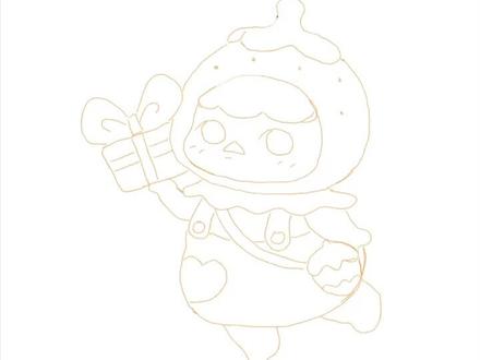 今天画甜甜的草莓宝宝#泡泡玛特盲盒 #简笔画 #毕奇 @POPMART泡泡玛特@抖音小助手