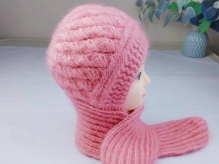 #手工毛线编织 ,风雪围巾连体帽教程二@178手工团队运营官