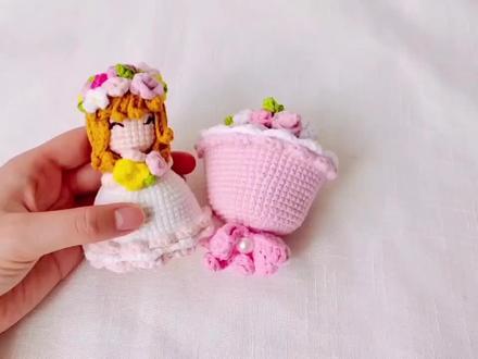 钩针编织新娘手捧花教程1。 #钩针编织教程 #手工diy #手工制作 #钩织教程