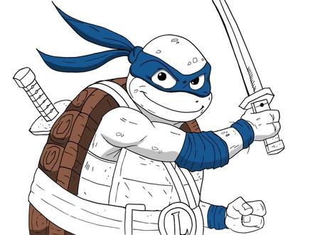 不知道大家小时候有没有玩过插卡小游戏-神龟 #儿童学画画 #手绘教程 #简笔画 #忍者神龟