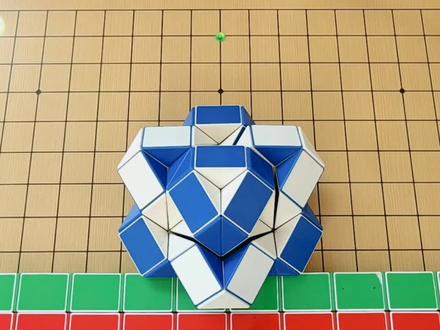 2根24段魔尺分别变球、花边–自创组合成中国结陀螺