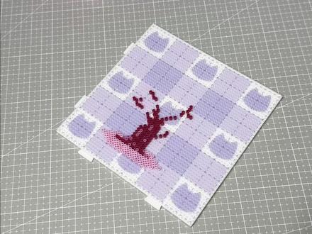 樱花树拼豆(邪修版),5分钟快速拼豆!! #拼豆 #邪修拼豆 #拼豆教程 #美纹纸拼豆 #拼豆豆手工