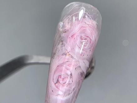 温柔空间玫瑰教程#美甲教程 #穿戴甲 #玫瑰美甲 #玫瑰美甲教程 #美甲培训