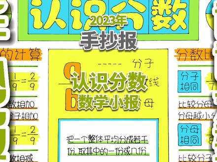认识分数手抄报,数学小报。#认识分数手抄报 #认识分数 #数学手抄报 #数学小报 #小学生手抄报