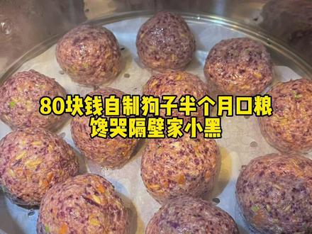 以后再也不买狗粮了,自制狗粮,干净卫生,食材健康看得见,80块钱可以吃半个月,大家觉得划算吗?#自制狗粮 #狗粮#狗狗 #妈呀太香了