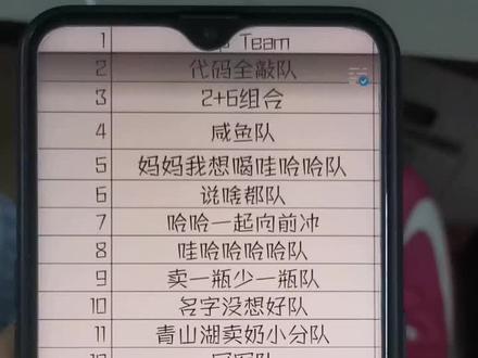 校级比赛,各显神通的队名来啦😂😂#奇葩@抖音小助手