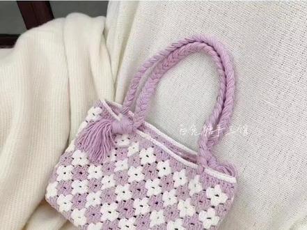 菱形花包包编织教程一#手工diy #毛线编织 #手工编织 #编织教程