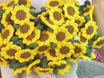 向日葵花束毯子教来咯 #向日葵花束毯子 #可以变成花束的毯子 #钩针教程 #花束毯子教程 #向日葵毕业花束
