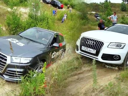 新老款奥迪Q5的户外脱困测试,没有了托森差速器后,新款很拉胯? #汽车测试 #奥迪Q5 #新老款对比