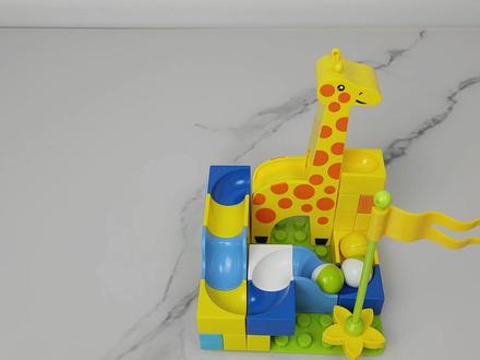 55颗粒长颈鹿滑道积木拼装教程 #积木教程 #滑道积木拼装教程 #滑道积木 #积木拼装教学