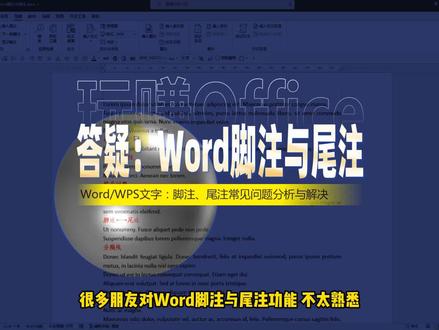 【答疑】Word脚注尾注的添加、删除、修改、跳转、编号、分隔线… #Word #脚注 #尾注 #横线