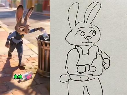 谁做的最好#疯狂动物城#尼克和朱迪 #简笔画的日常 @抖音青少年 @抖音小助手 @抖音创作小助手