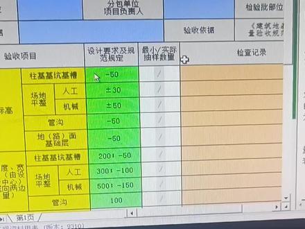 土方开挖工程检验批质量验收记录表的填写。#工程人#土木工程#学习