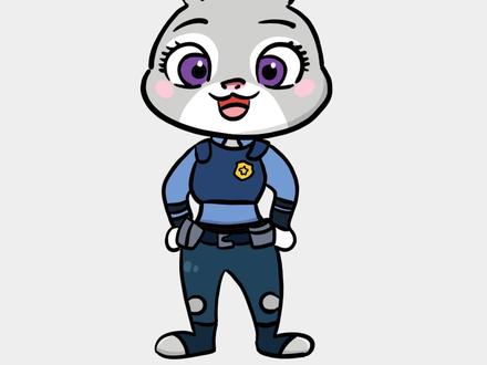 不同人画的兔子警官朱迪 #简笔画 #画画