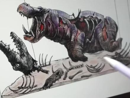 #创意 #恐怖#模型 制作变异丧尸河马!#diy 温馨提示:胆小勿入!!#视觉震撼