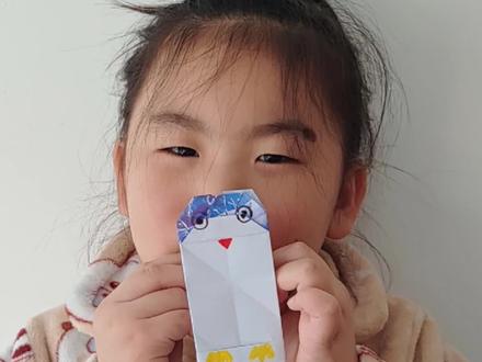 能吹响的小企鹅折纸#折纸 #亲子手工 #折纸玩具 #动物折纸 #企鹅折纸#简单折纸 #幼儿园折纸