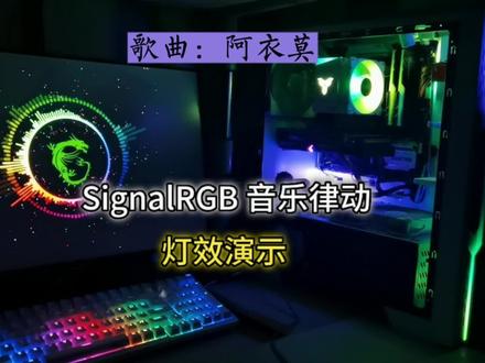 SignalRGB 音乐律动 灯效-2。歌曲:阿衣莫。#diy电脑 #光影 #软件 #神光同步 #RGB