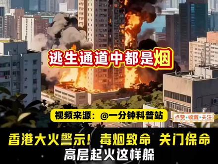 #楼下起火 #居家避险 别盲目跑,关门等救援#一分钟科普 #安全科普