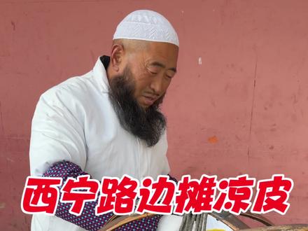 西宁路边摊凉皮,7块一碗,这做法外地人没有见过 #美食 #地方特色美食 #路边摊美味 #抖音美食推荐官