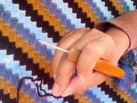 三角靠背教程来了#毛线钩织 #流量小助手