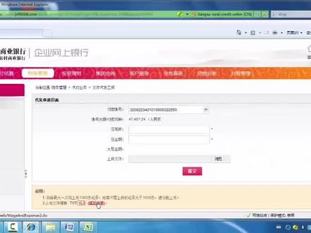 如皋农商行企业网银代发工资操作步骤(3)
