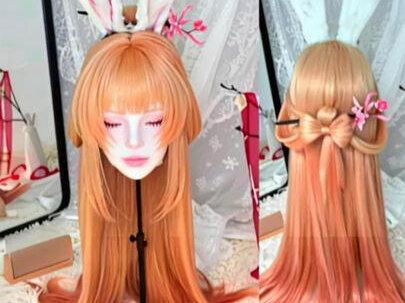 执伞女子教程给大人们奉上~ 发胶是忘殇阁空气猫发胶,放橱窗了喵#公孙离 #公孙离假发 #毛娘 #假发教程 #cos