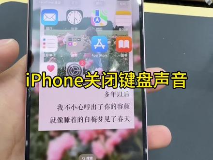 iPhone关闭键盘声音