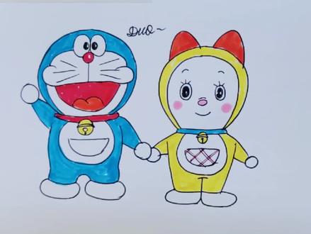 教你哆啦A梦和哆啦美#简笔画 #画画 #儿童画 #哆啦a梦 #哆啦美 #动漫 #卡通