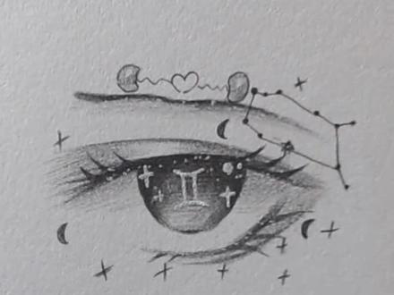 双子座♊眼睛画法#素描 #画画 #画眼睛 @DOU+小助手