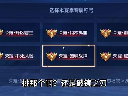 你们都喜欢什么称号?#王者荣耀 #新赛季 #排位