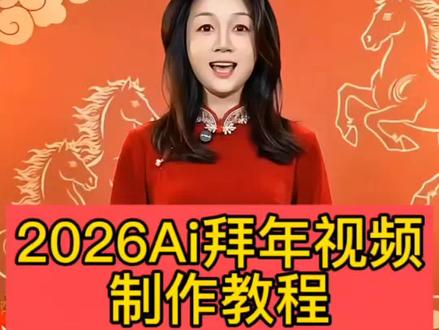 AI拜年视频,一键就能生成啦!2026Ai拜年视频Ai分身出镜拜年制作教程 拜年视频怎么做#即梦AI #AI分身戏精大赛#我的AI分身杀疯了#Seedance2.0 #春天的第一个转场