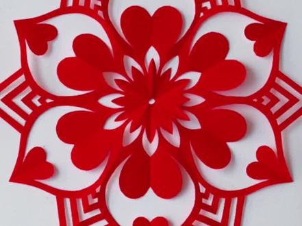 六折窗花剪纸,慢动作教学,应该都学会了吧! #剪纸教程 #手工剪纸 #非遗剪纸