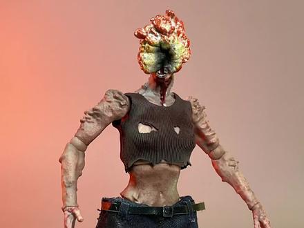 #最后生还者 中的“小可爱”#循声者,”最美”气泡音。爱国者工作室 1/12 比例 循声者可动人偶,女性角色第一版。#手办 #可动人偶 #兵人