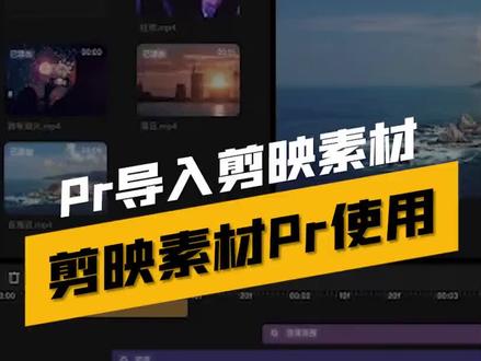 剪映的素材如何在Pr中使用 #剪辑技巧 #素材分享