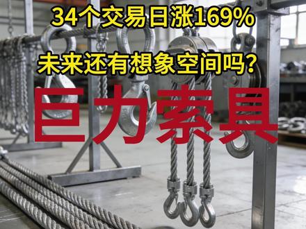 34个交易日涨169%,未来还有想象空间吗?巨力索具 #巨力索具 #商业航天 #股票知识 #理财有风险投资要谨慎