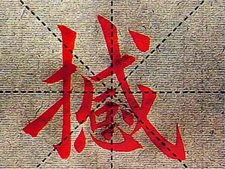 快速提升楷书水平就练这个字!#零基础教学 #书法教学 #欧楷 #基本笔画 #撼