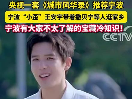 在央视一套《城市风华录》宁波篇中,宁波“小歪”王安宇带着撒贝宁等人逛家乡,“宁波有大家不太了解的宝藏冷知识!”#宁波新闻