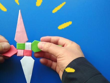 【手工折纸】炫酷四角组合飞镖,火影忍者飞镖教程,男孩子喜欢! #手工制作 #折纸 #亲子手工