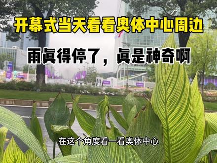 杭州亚运会开幕式当天看看奥体中心周边,真神奇,下午雨真得停了#杭州亚运会 #杭州亚运会开幕式 #杭州奥体中心大莲花