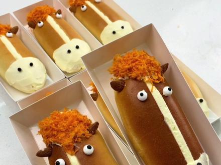 🔥马年定制版面包教程 牛马面包来喽,牛会“哞”,马会“叫”,牛马会“好的收到”#新年面包#牛马面包教程#法采肉松