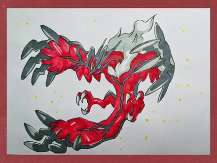 【宝可梦】绘画教程,一起画一只帅气的伊裴尔塔尔。#画画#绘画教程#宝可梦#神兽#美术课