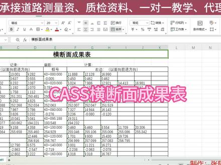 #cass #CAD #测量 #测绘 #工程人 CASS横断面成果表