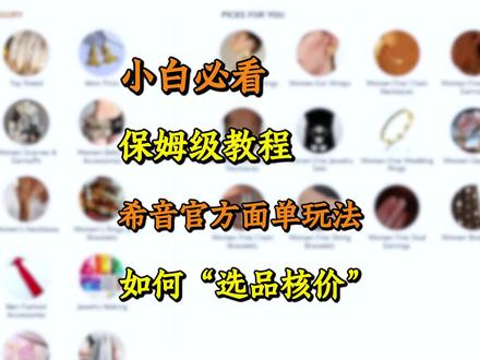 希音如果强切官方面单,应该如何选品核价,官方面单应该怎么玩。#希音 #希音电商 #跨境电商 #选品