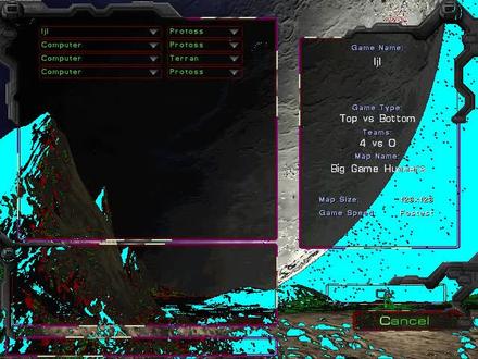 星际争霸1经典地图无限矿Big Game Hunters 一打三