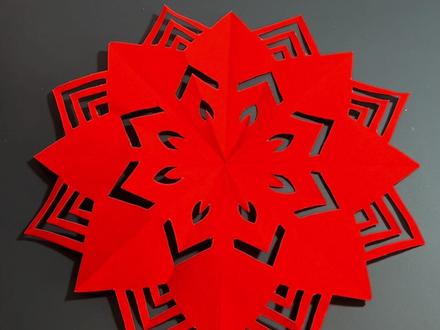 原来剪窗花如此简单,快来试试吧#剪窗花 #新年手工 #手工diy