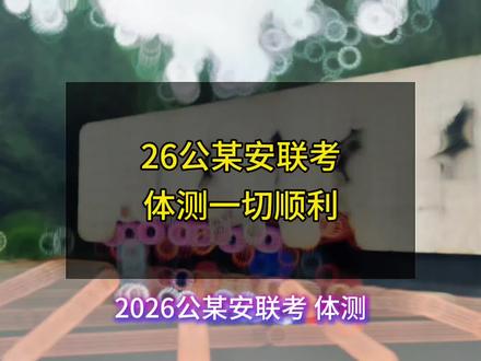 26公某安联考体测一切顺利