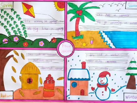 四季英语手抄报#英语手抄报 #四季手抄报 #手抄报模板 #手抄报教程 #手抄报作业 #小学生手抄报 #手抄报尺子