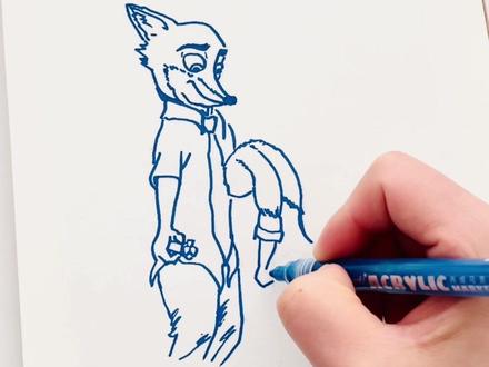 疯狂动物城超级感人一幕#尼克 #朱迪 #疯狂动物城 #可爱简笔画