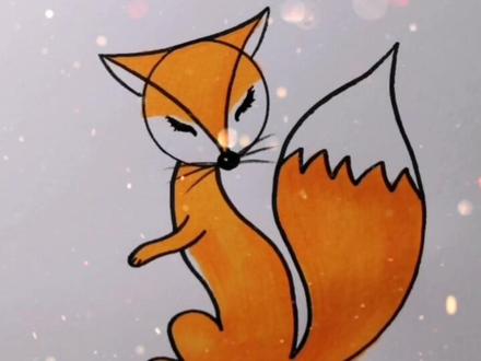 狐狸这样画,是不是狠简单呢#简笔画 #幼儿简笔画