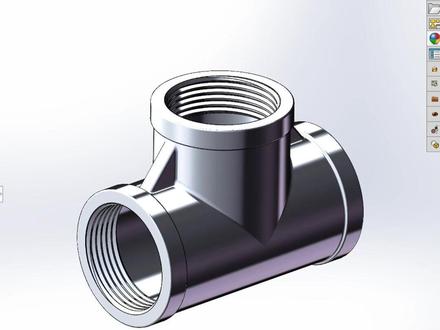 机械助理工程师必会的内螺纹三通建模绘制! #SolidWorks #SolidWorks教学 #建模 #建模教程 #零件